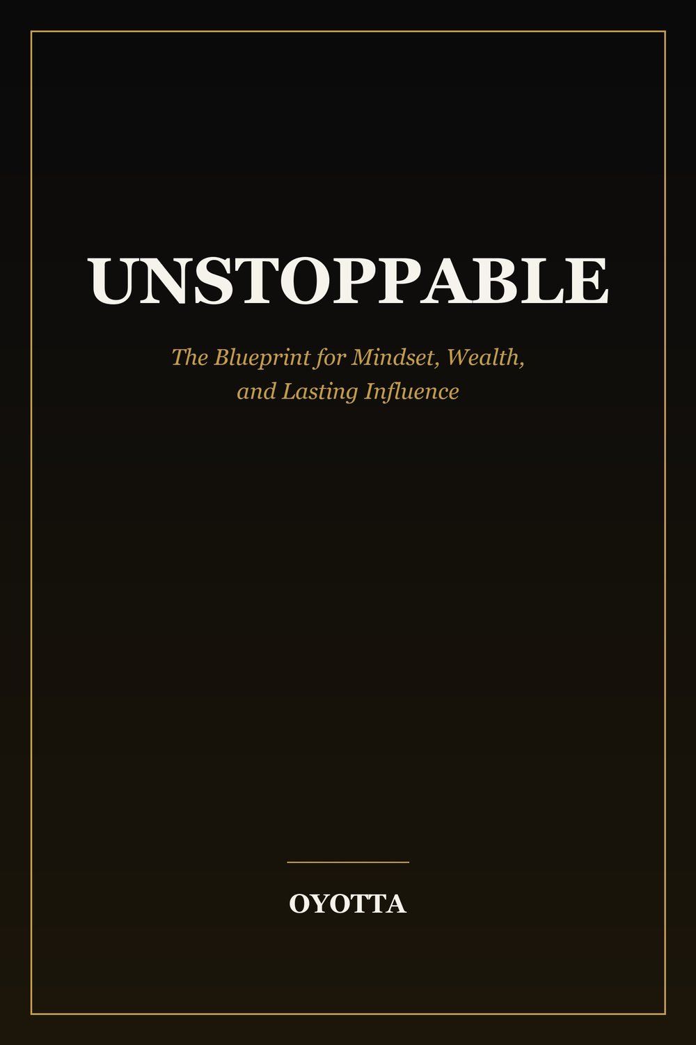 Typographic cover for Unstoppable by OYOTTA.